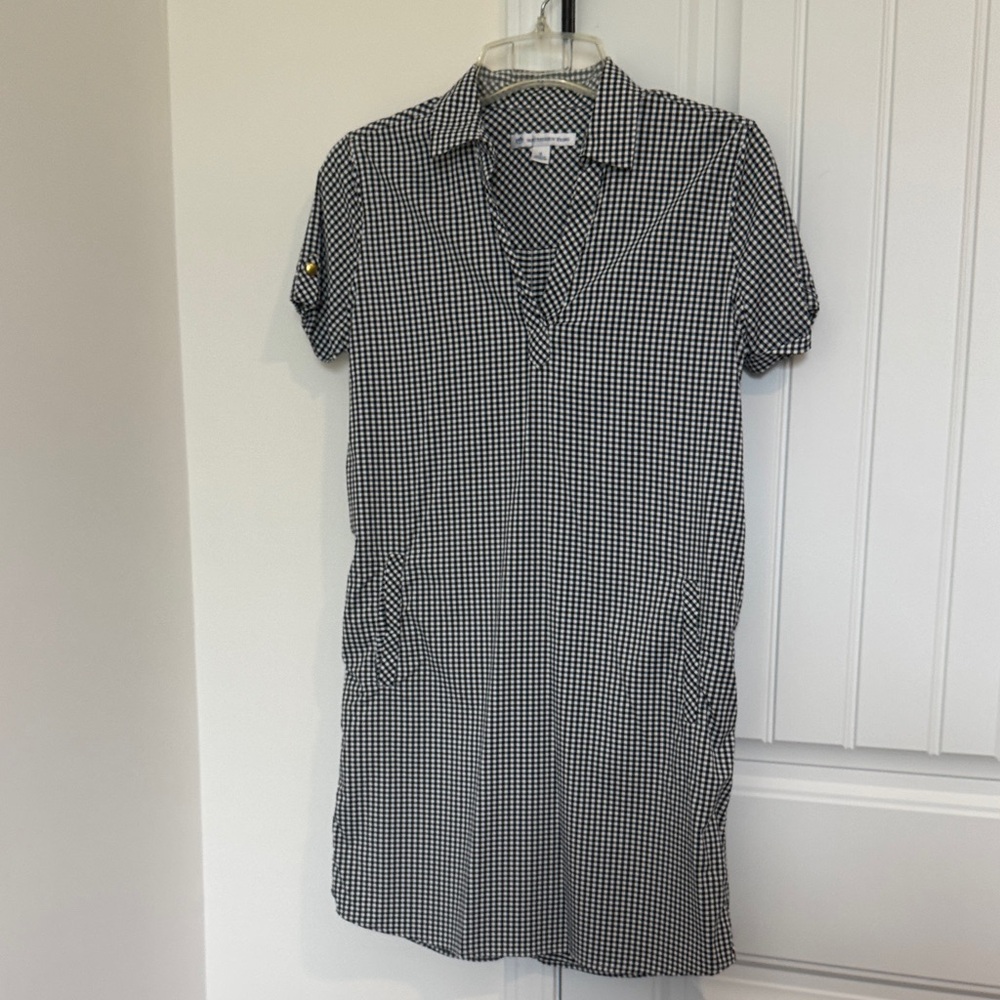 Southern Tide Black and White Checkered Dress